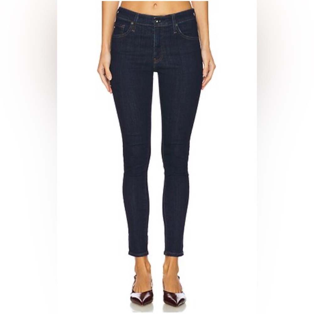 MOTHER “The High-Waist Looker” Skinny Jeans – Clean Sweep Dark Wash, Size 25